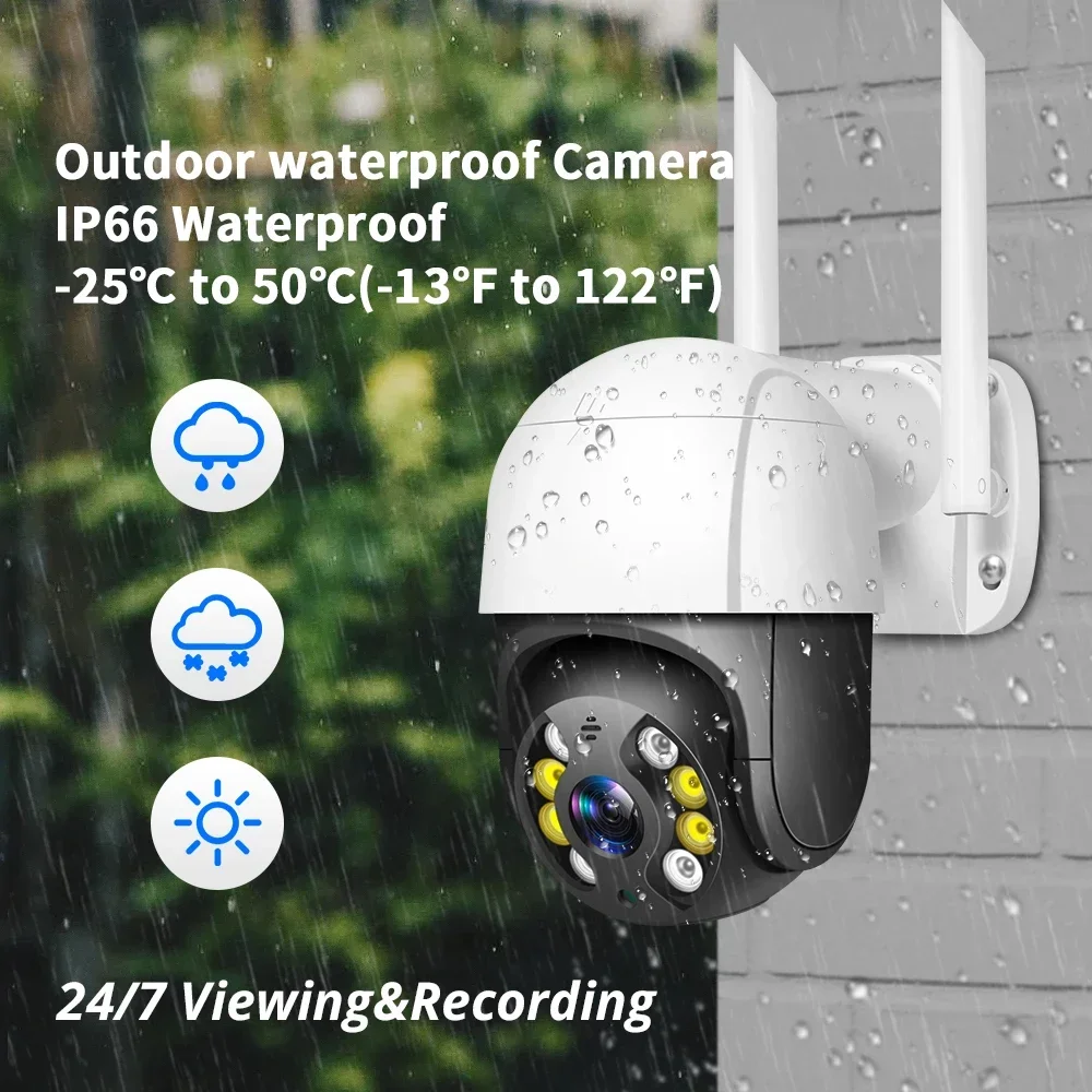 Outdoor Speed Dome 5MP ONVIF WIFI Video CCTV Surveillance Cameras ICsee 4K 8MP PTZ IP Camera