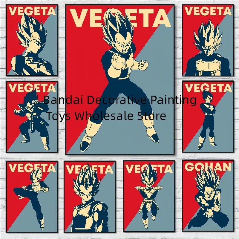 

Dragon Ball Canvas Print Classic Home Decor Goku Vegeta Picture Modern Printed Anime Modular Poster for Living Room Wall Artwork