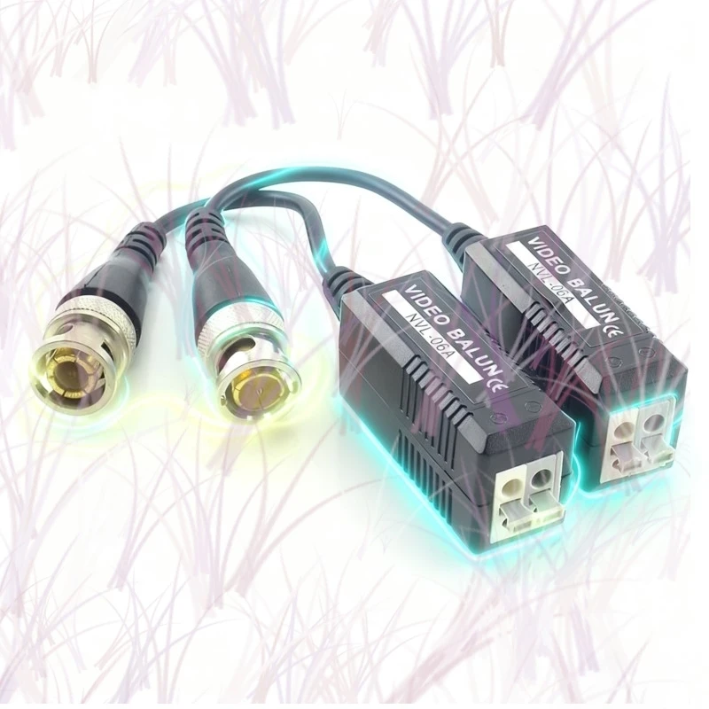 

1/2/5Pair CCTV Video Balun Twisted Video Transceiver Utp BNC Balun 2000Ft With Bnc Cable BNC Connector for Security Camera C3
