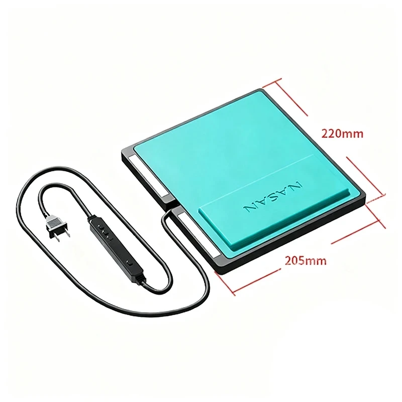 

Нагреватель Nasan с регулируемой температурой и ЖК-дисплеем 99 ° C Max, для удаления обогрева изогнутого/плоского сенсорного экрана телефона, с силиконовой накладкой и переключателем