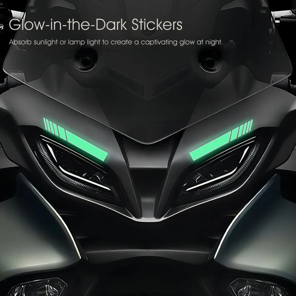 2pcs Motorcycle Glow Stickers Waterproof Decal Vinyl for Yamaha Tracer 9 GT for BMW Honda Motorbike Accessories Moto Decoration