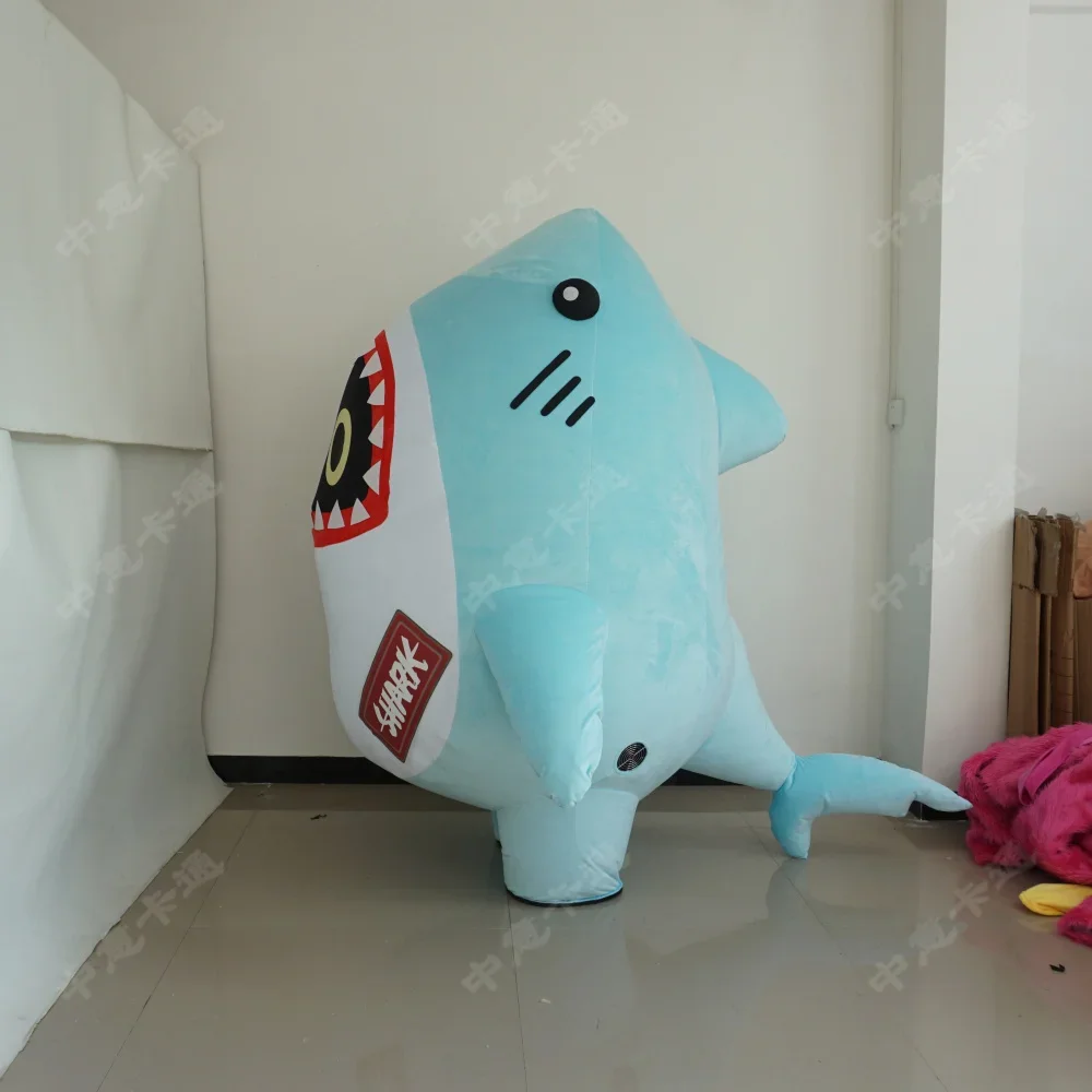 

Game Zenless Zone Zero Inflatable Shark Yies Cartoon Doll Mascot for People Walking Shark for Shark Teeth Costumes No Battery
