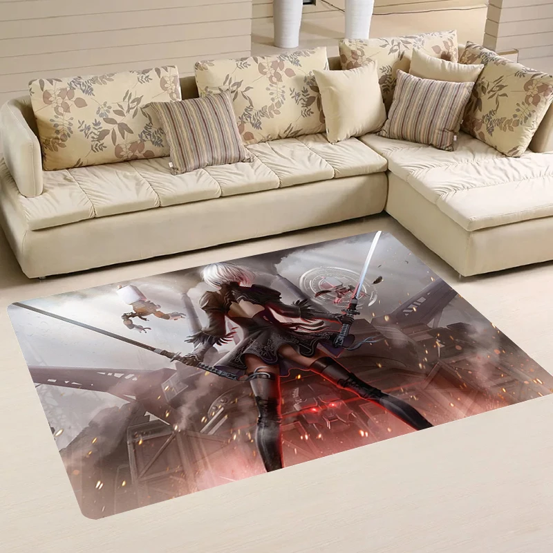 Carpets NieR Automata Room Mats Carpet Entrance of House Foot Mat Balcony Kitchen Rug Home Rugs Doormat Door Bathroom Bath Floor