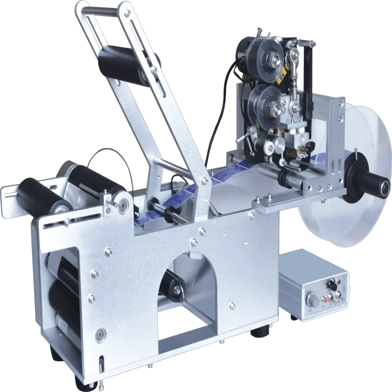 

Semi-automatic round bottle sticker packaging labeling machine