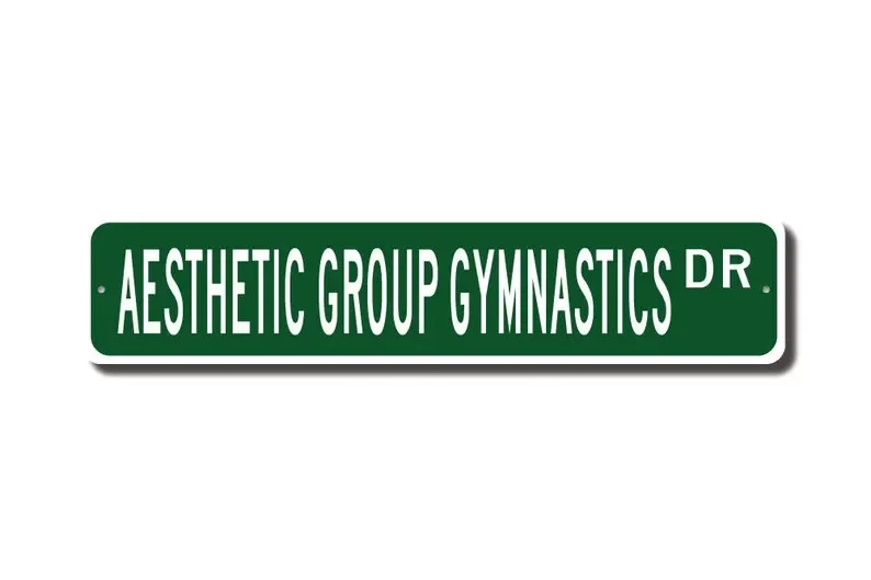 Aesthetic Group Gymnastics, Aesthetic Group Gymnastics Gift, Aesthetic Group Gymnastics Sign, Custom Street Sign, Quality Metal