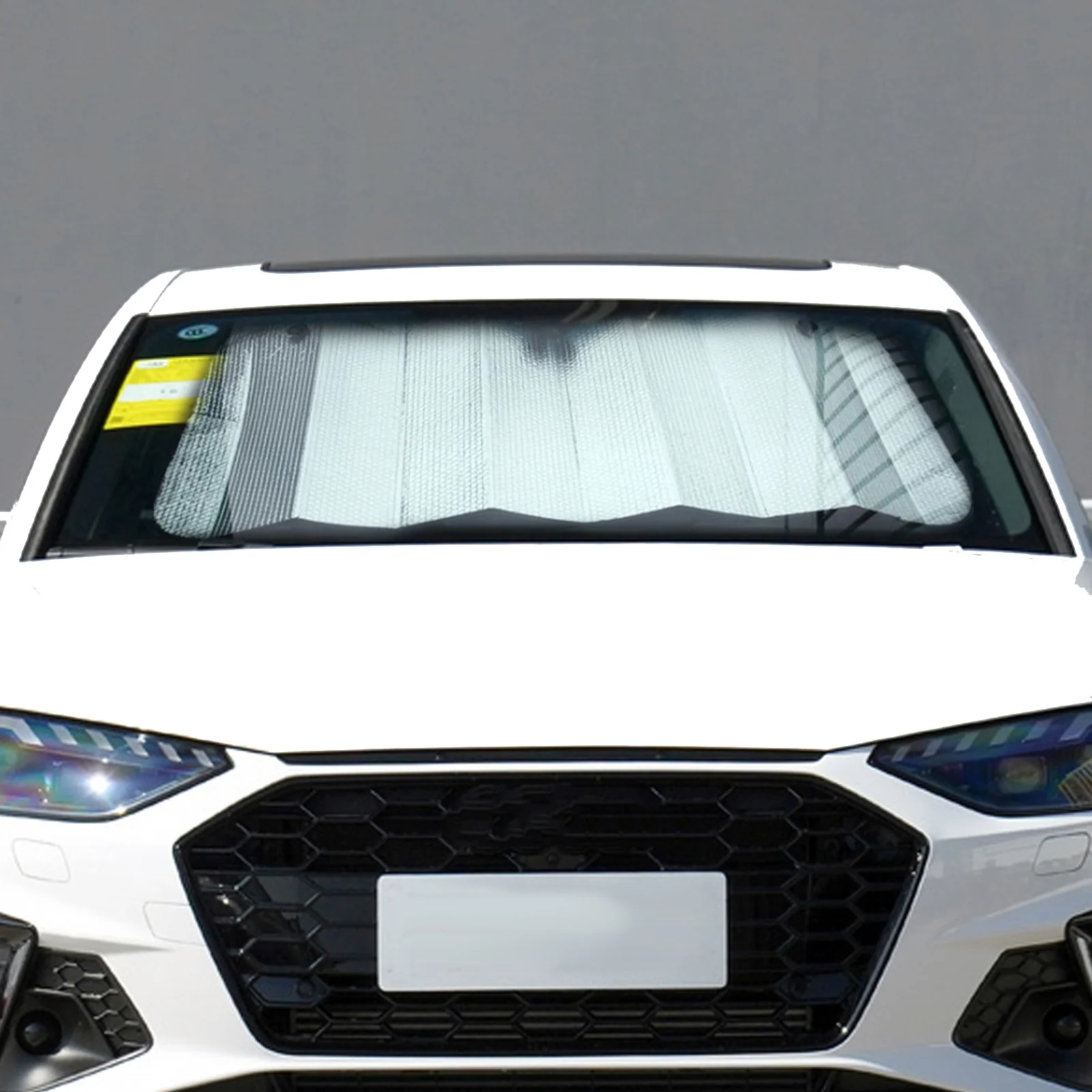 

Car Sunshade Silver Reflective 140x70cm Front Windshield Uv Rays Block Sun Shade Protects Steering Wheel Seat Cooling