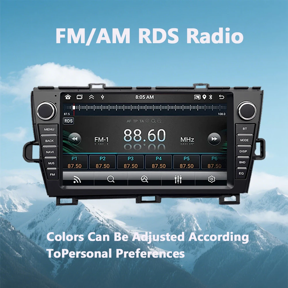 9 بوصة أندرويد 13 لتويوتا بريوس XW30 Autoradio راديو السيارة مشغل ستيريو مع BT الوسائط المتعددة اللاسلكية Carplay GPS