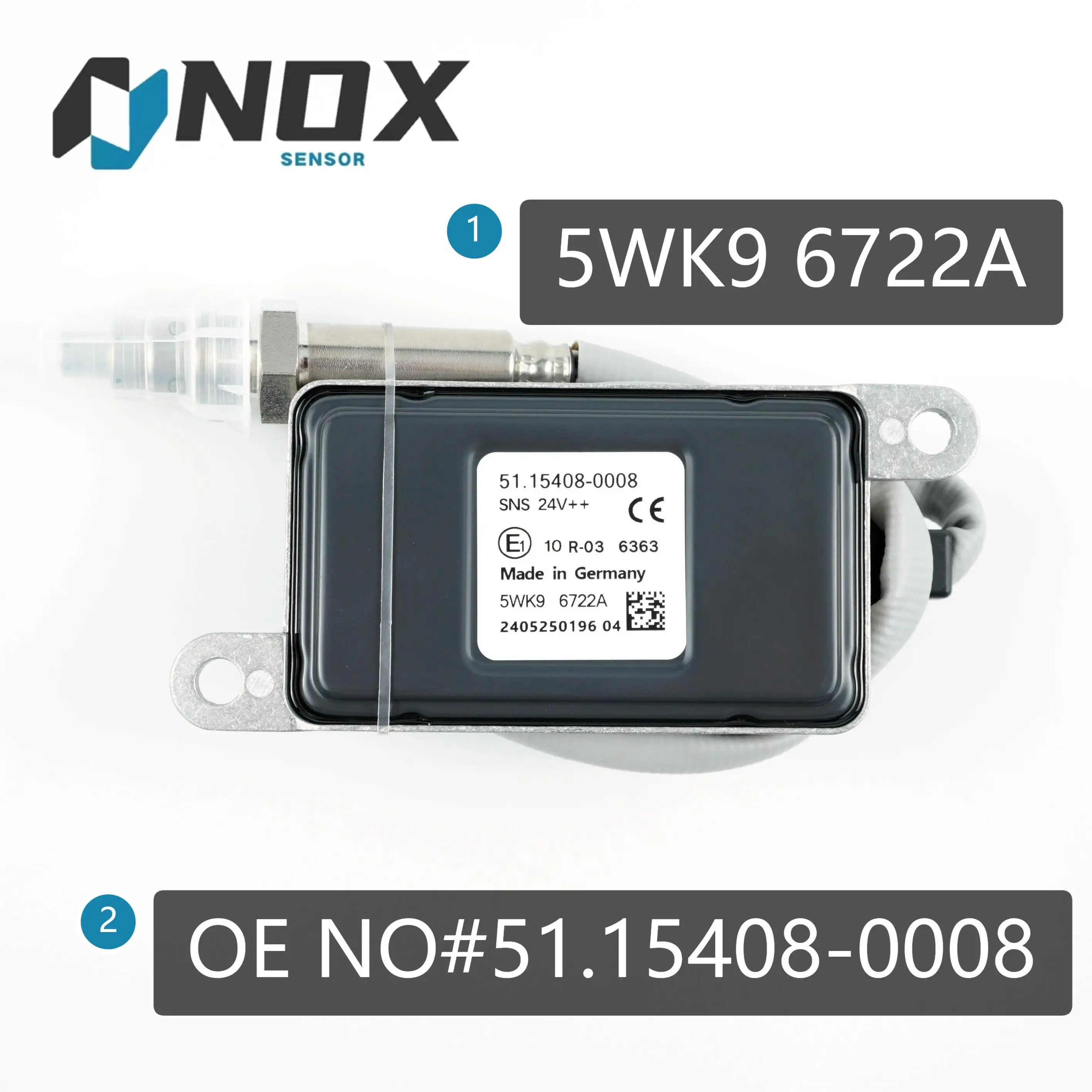 High Quality NOx Sensor Nitrogen Oxides 5WK9 6722A for DAF TRUCK/VOLVO TRUCK/MAN TRUCK OEM 5WK96722A