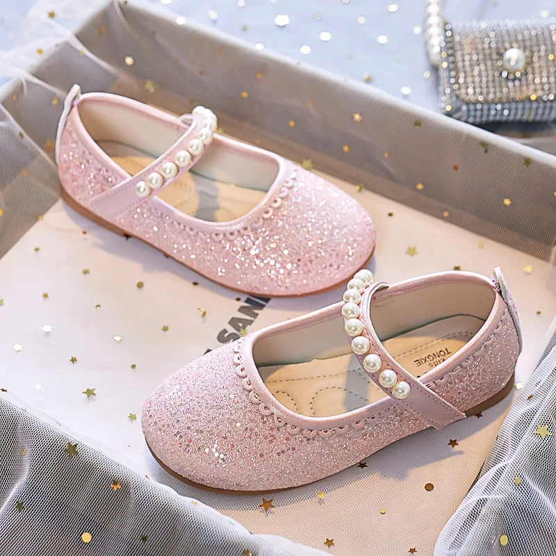 Ragazze Mary Janes for Party Wedding show scarpe in pelle perle eleganti scarpe da principessa Chic scarpe per bambini scarpe antiscivolo