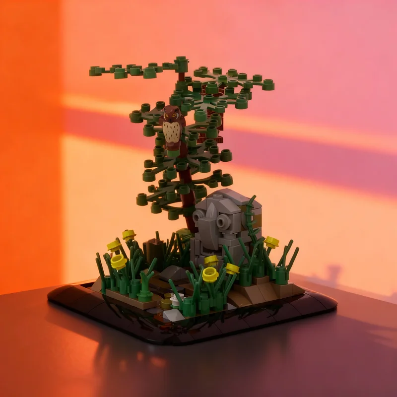 

229PCS MOC Pirate Sailing Pious King Kahuka Ceremonial Scene Learn Terrain Vegetation Techniques Vignette 2 Free Model DIY Gift