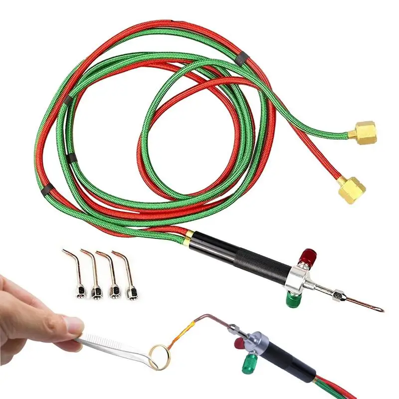 

Mini Torch Kit Mini Little Gases Torch Welding Kit Soldering Kit With 5pcs Weld Tips Fit For Oxygen Cylinders Hoses Acetylene