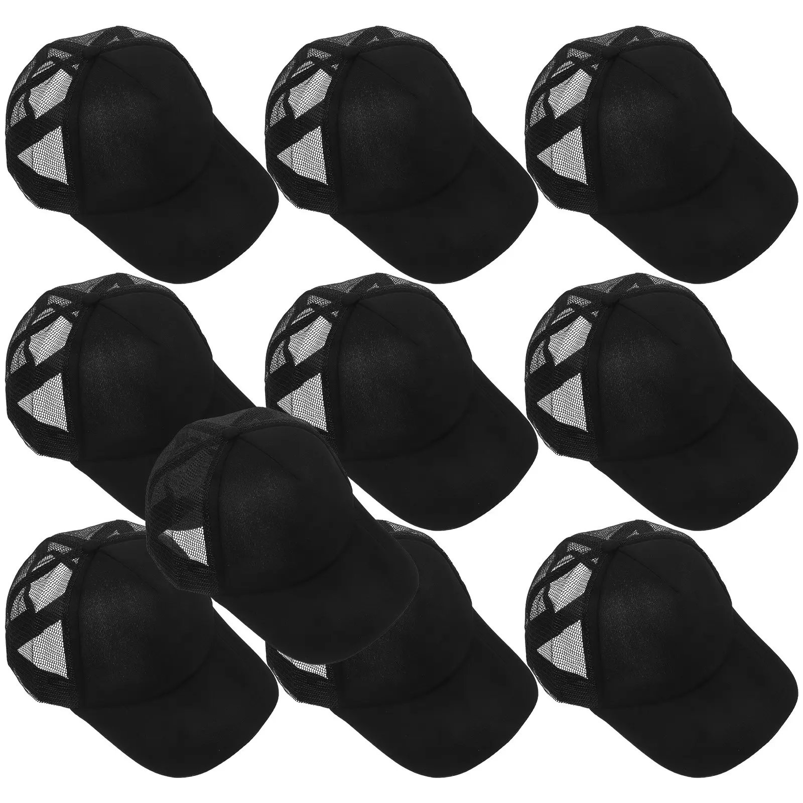 

10 шт. заготовок для сублимации: легкие дышащие бейсболки из сетки, кепки для самостоятельного декорирования, уличные кепки для термотрансферной печати, кепки-тракеры