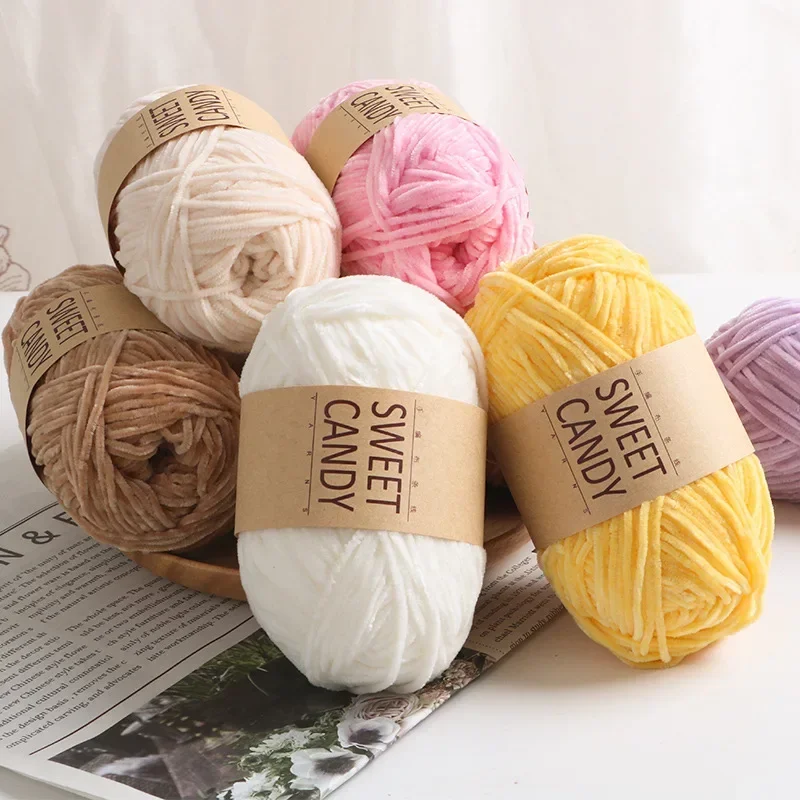 Golden Velvet Fine Warm Woolen Thread, Sweater Material, Soft Scarf, Stylish Knitted Accessories, Skin-friendly, 40g, 148m