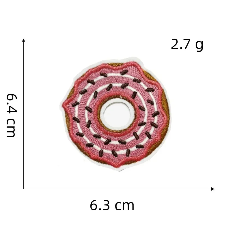 Pyszny pączek haftowana naszywka na odzież DIY dekoracje kolorowe pączki aplikacje z tkaniny 3D żelazko na odznakę deserową