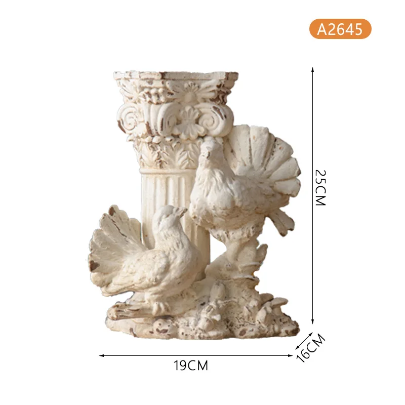 American retro porch angel ornament European sculpture ornament desktop old angel resin handicraft