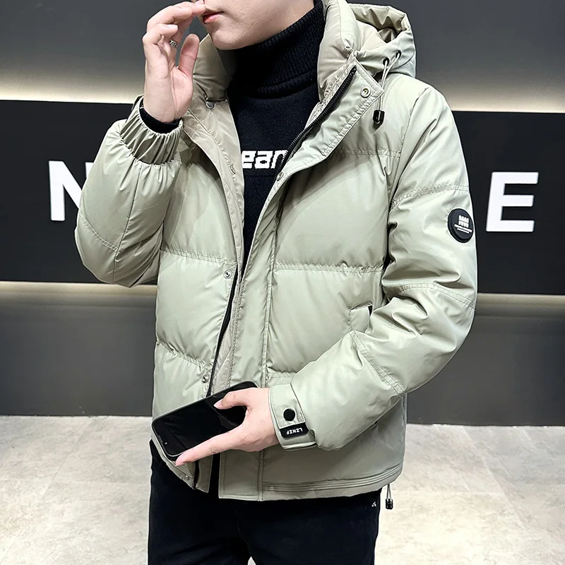 New 2024 Winter Men's Casual Hooded Duck Down Jacket Outwear Loose Windproof Warm Puffer Coat Plus Size L-5XL Tops Down Clothing