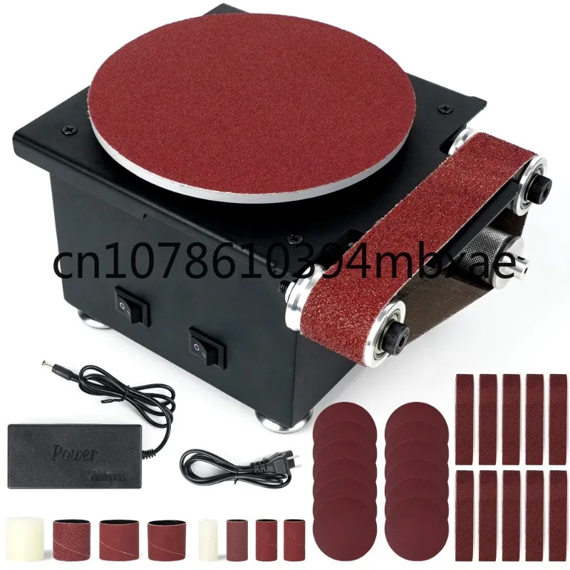 350W 10000r/min High Speed Electric Sandpaper Mini Belt Disc Sander Sanding Polishing Grinding Sander Machine