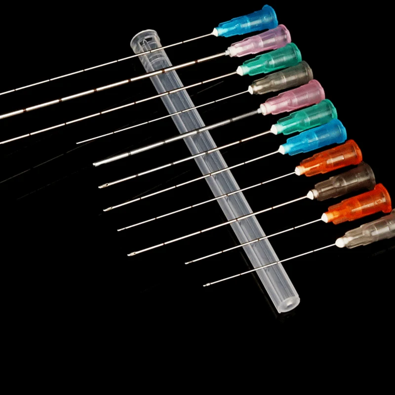 50pcs Factory Disposable Blunt-tip Cannula 22g 23G 25G 27G 18G 50mm/70 Blunt Fine Micro Body Piercing Needles Cannula Syringe