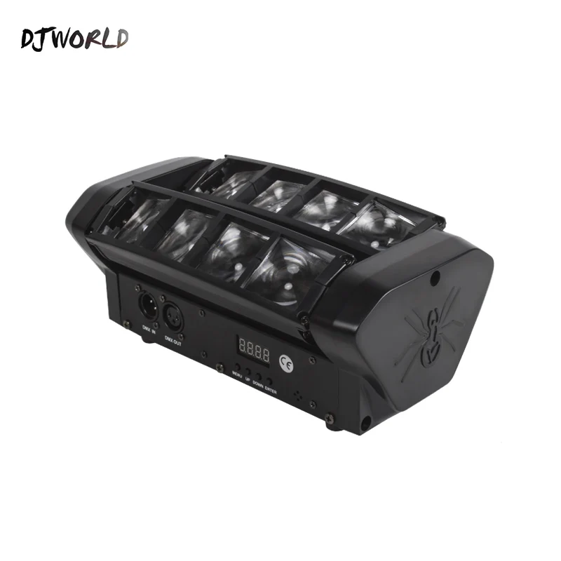 DJWORLD LED 8x6w 4in1 8 Eyes Spider Soundlights RGBW Beam Moving Head Bar Nightclub Karaoke Commercial Stage DMX DJ Disco Lights