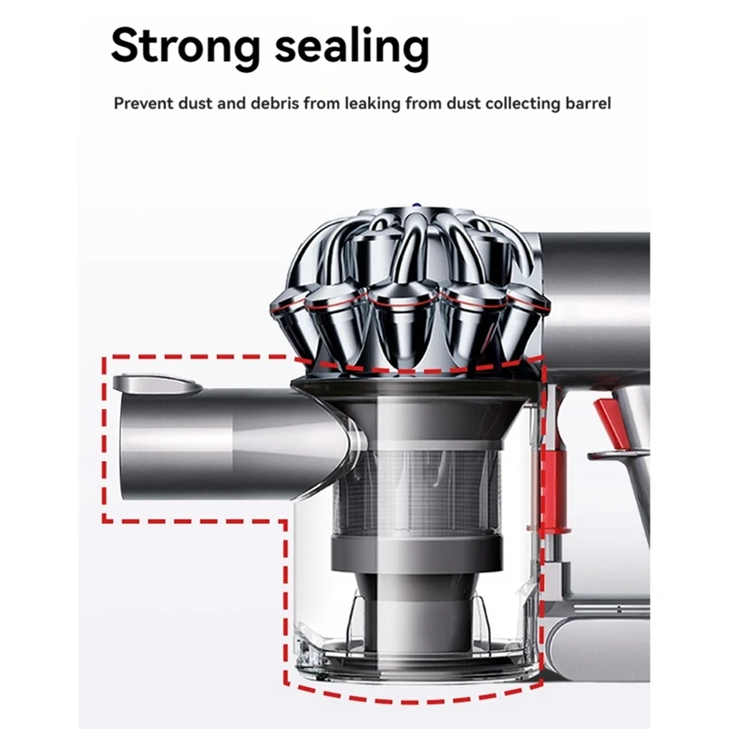 【Berserkk】contenedor de polvo para Dyson V6 Dc58 Dc59 Dc62 Dc74 piezas de limpiador al vacío cubo de polvo cubierta inferior cubierta superior cubo de polvo ciclónico