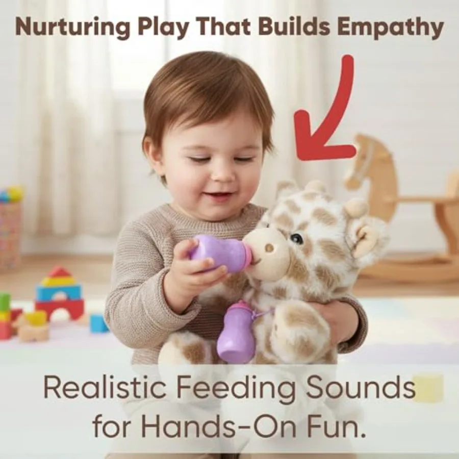 التفاعلية محشوة الحيوان الزرافة الحديث ألعاب من نسيج مخملي مع الموسيقى تسجيل صوتي اللمس تغذية محاكاة الغناء الحيوانات المحشوة