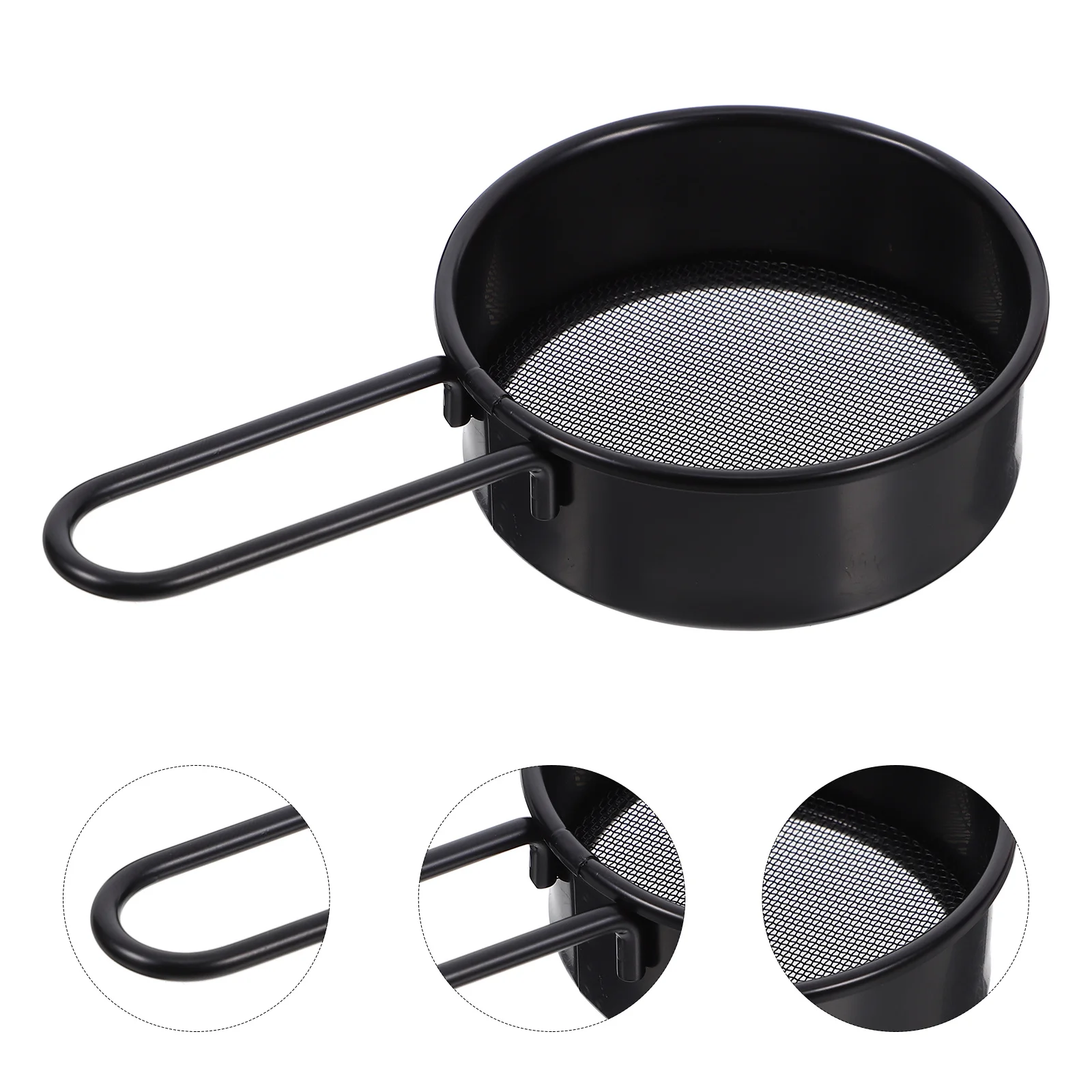 

2Pcs Stainless Steel Flour Sifter Round Mesh Screen Handheld Baking Gadget Kitchen Supply Baking Tool Sieve Sifter
