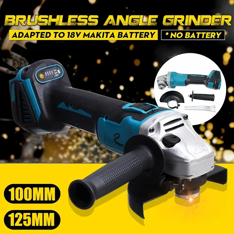 

18V 100/125mm Cordless Brushless Angle Grinder for Makita Li-ion Battery ( NOT INCLUDE BATTERY)