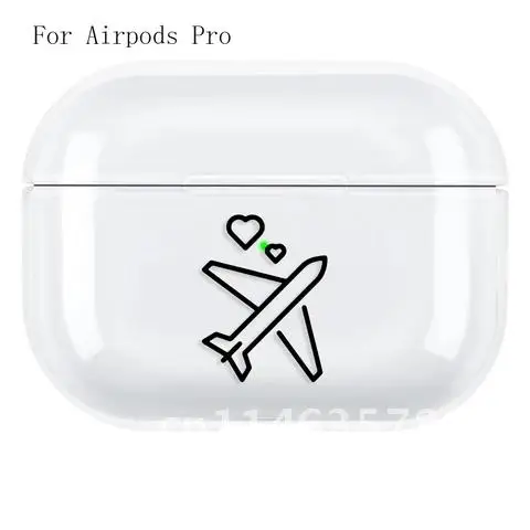 Clear Airpods 3 Case With Airplane Earth Camera Design Wireless Earphones Protective Cover For Airpods Pro Case