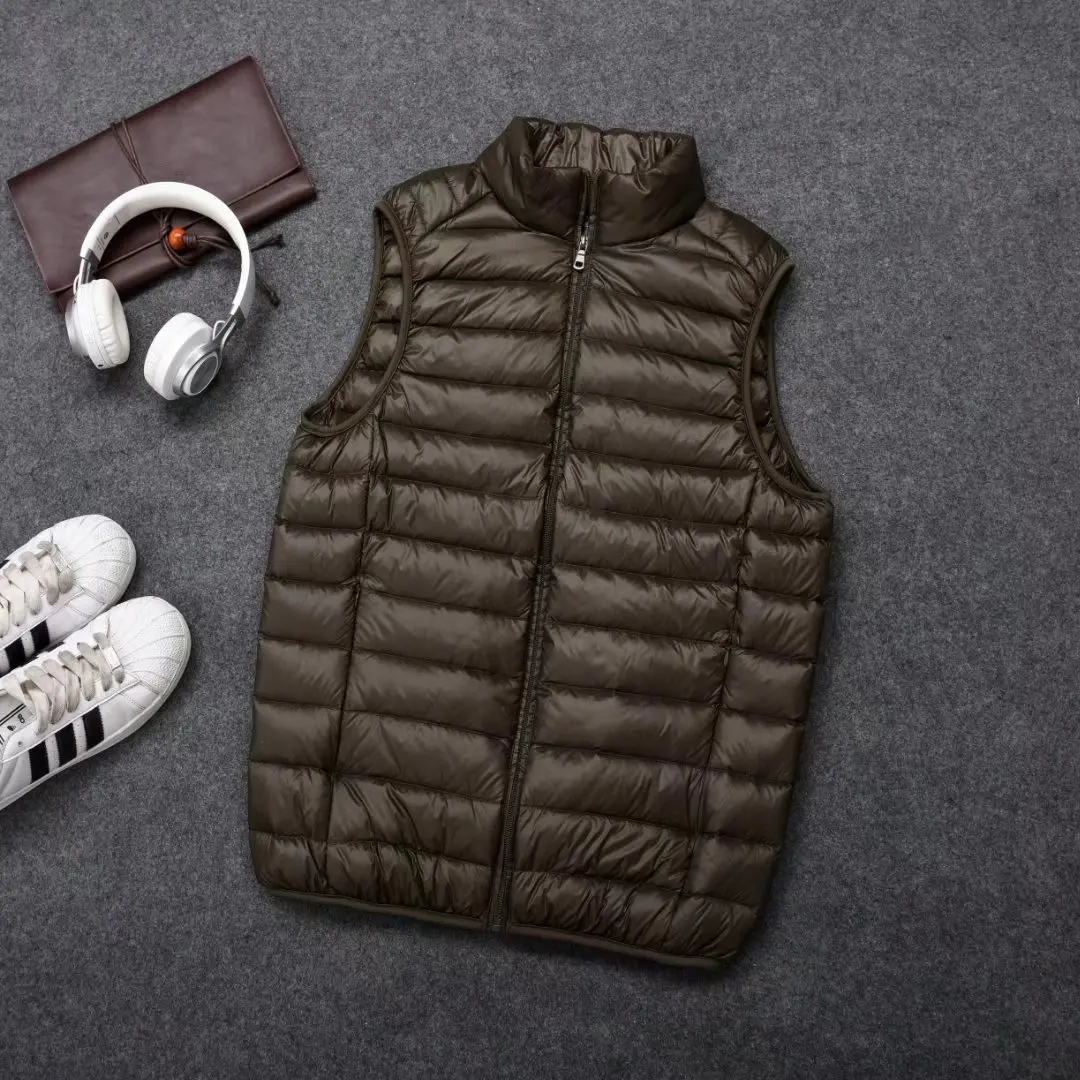 Down Vest Men's Lightweight Short Vest 2025 Autumn and Winter New Style Collar Waistcoat Vest Couple's Korean Style Jacket