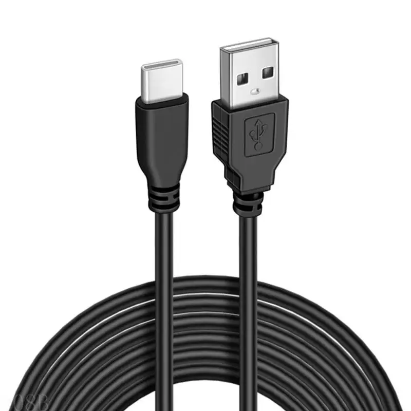 D08B Extended Length USB To Type C Charging Cable With Tip/Straight Connector For Vehicle Electronics
