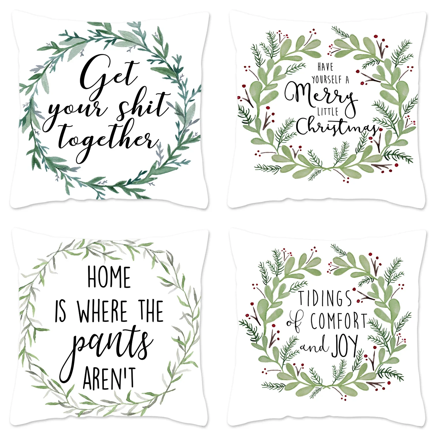 Bible Letter Flowers Pillow Case Home Decoration Polyester Cushion Cover for Sofa Car Pillow Cover Scripture Christian