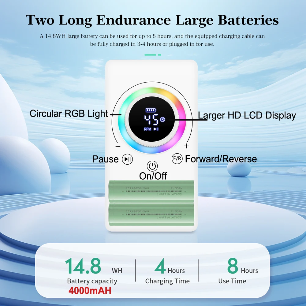 Nail Drill Machine 45000RPM Rechargeable Electric Nail Master HD LCD Display Manicure Machine For Nails Gel Polish Low Noise