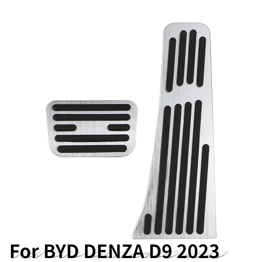 

For BYD DENZA D9 2023 AT Car Pedals Stainless Steel Accelerator Pedal Brake Pad No Drill Cover Anti Skid Pads Parts