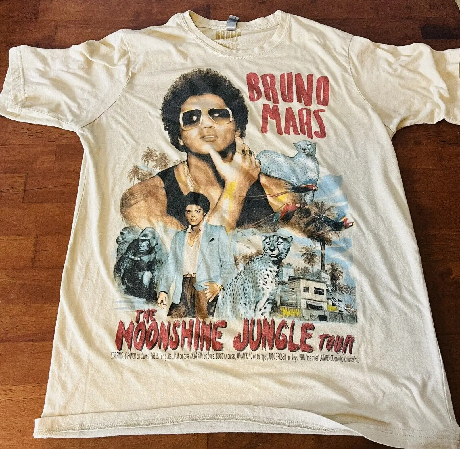 Bruno Mars Shirt Moonshine Jungle Tour Hip Hop Music Graphic Tee No Tag Large?