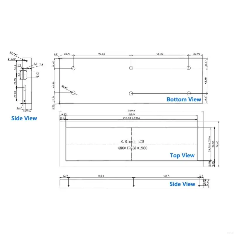 C90F da 8,8 pollici monitoraggio dei tocchi capacitivi per più sistemi schermo secondario
