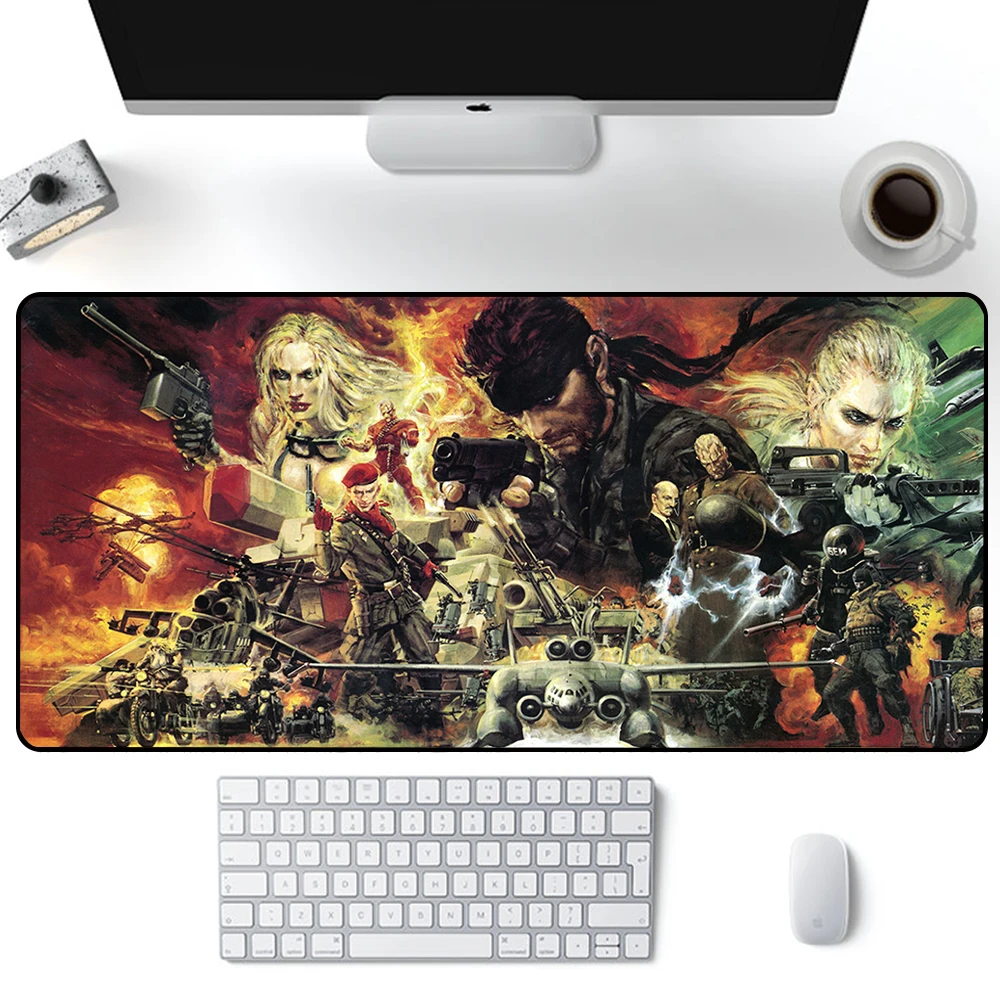 Metal Gear Solid Mouse Pad Large Gaming Mousepad PC Gamer Computer Office Mouse Mat XXL Keyboard Mat Desk Pad Laptop Mausepad