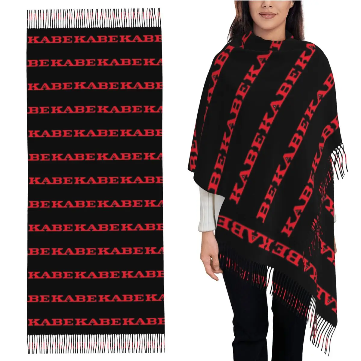 

Kabe Caravan Scarf Tassel Scarves Women Soft Warm Shawls and Wraps Large Fall Winter Shawl Wrap