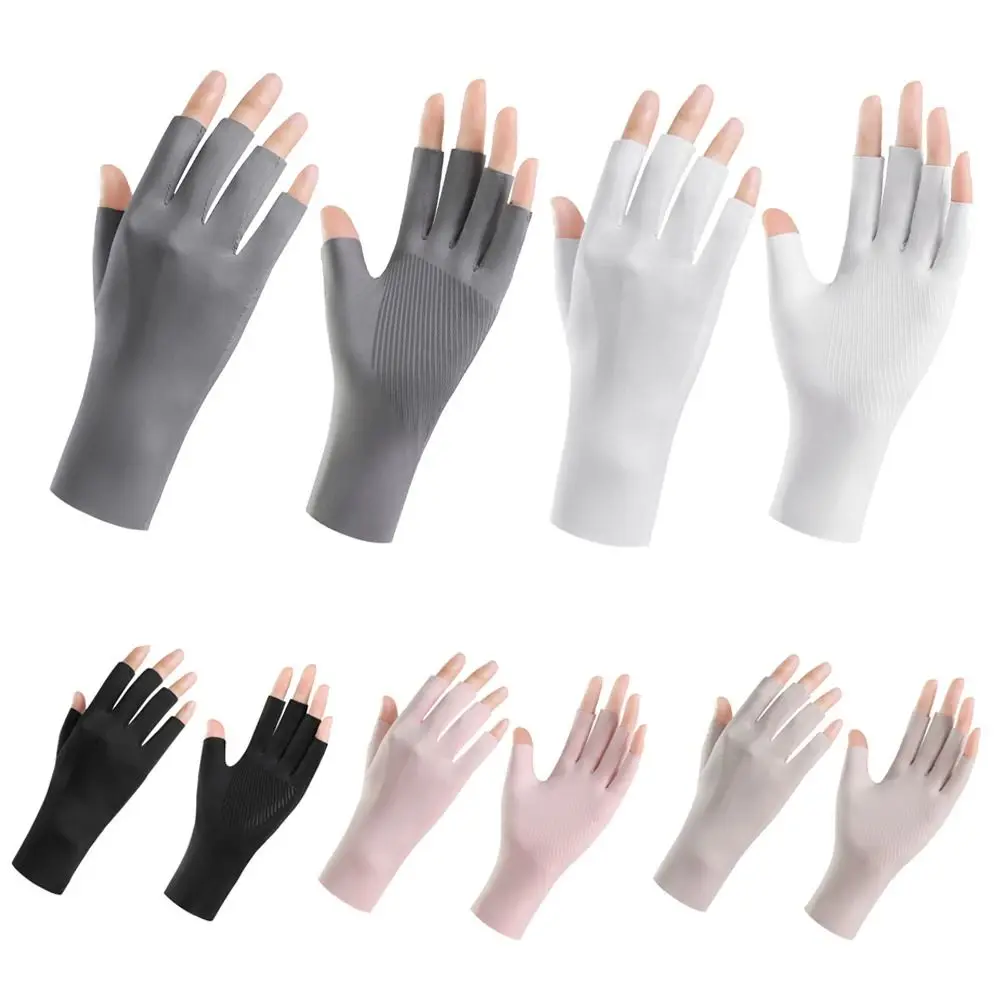 High Elasticity Sunscreen Gloves Nail Uv Protection Breathability Nail Painting Gloves Radiation Proof Protect Finger Skin