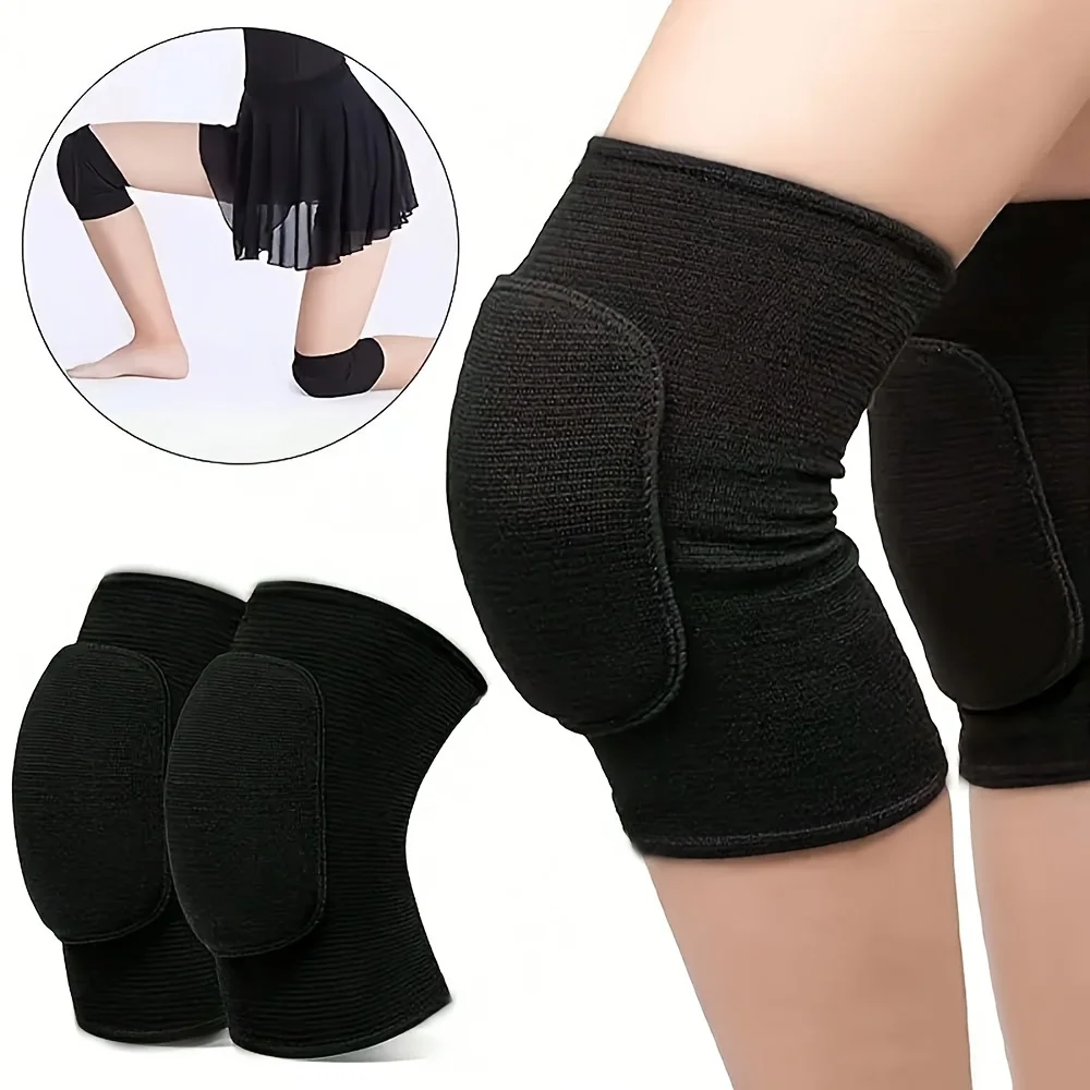 2 Stück Schwamm-Knieschoner für Volleyballspieler, Tänzer, Yoga, Laufen, Radfahren, Workouts, Knie-Stützbandage