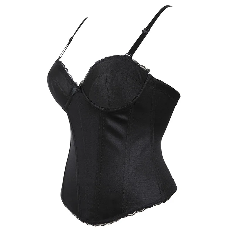 Cinghie Sexy Halter Overbust corsetto Lingerie Top matrimonio cotone bianco/nero con coppa Body shaper corsetto caldo intimo Bustier