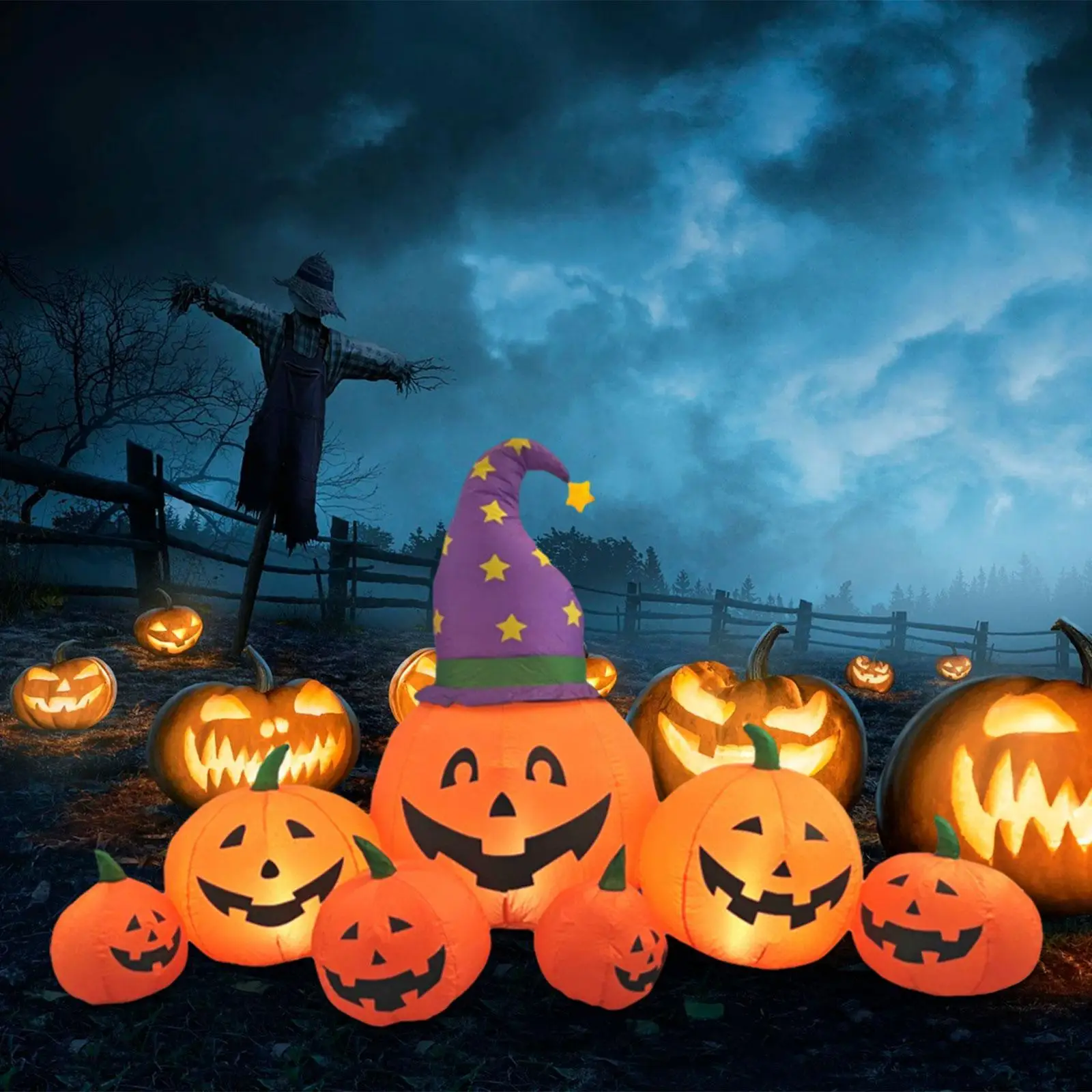 Halloween Inflatable Pumpkin Decoration 245cm Yard Decor for Garden Outdoor