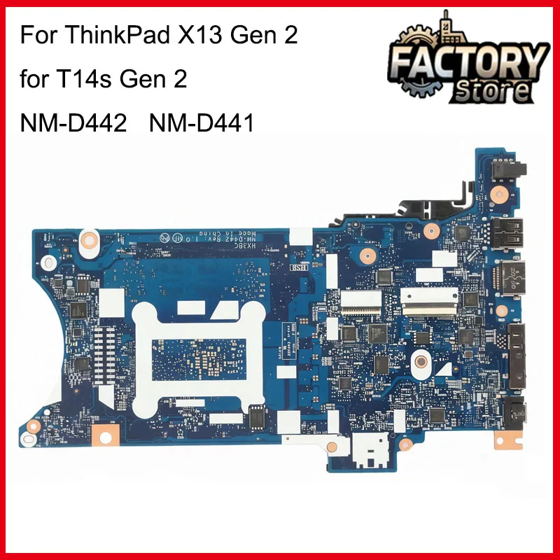 NM-E442 Laptop Motherboard For Lenovo For ThinkPad X13 Gen 2 & T14s Gen 2 with CPU R3-5450 R5-5650 R7-5850, NM-E441 100% TEST