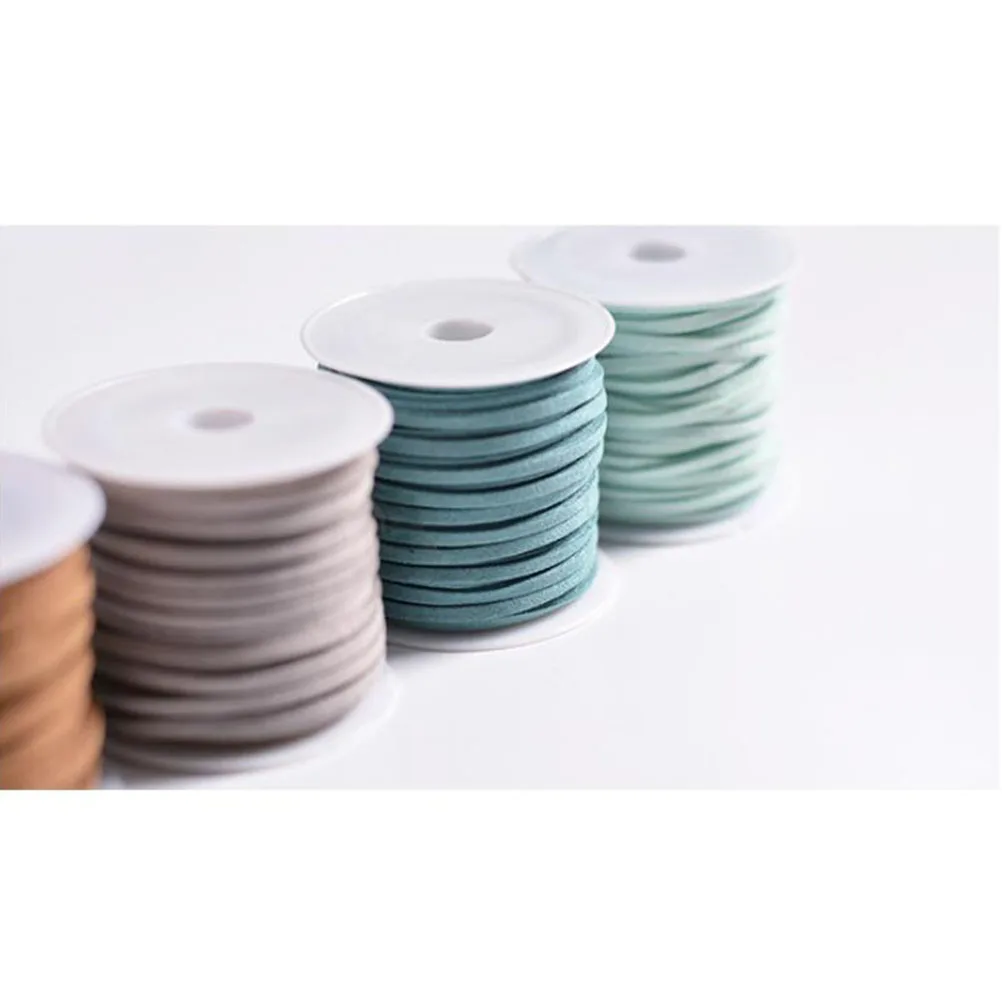 

4 Pcs Elasticity Buckskin Rope Travel Stretchy Waxed Cord Colorful Suede Beading