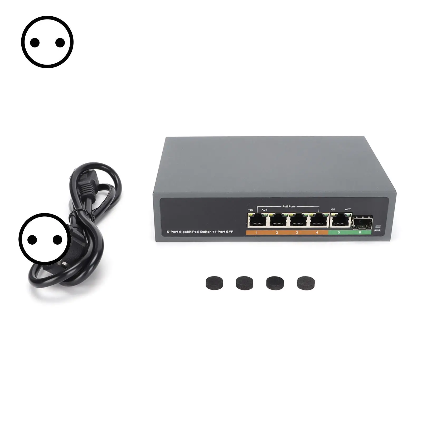 Full Gigabit 5-Port POE Switch for home and for office Networks