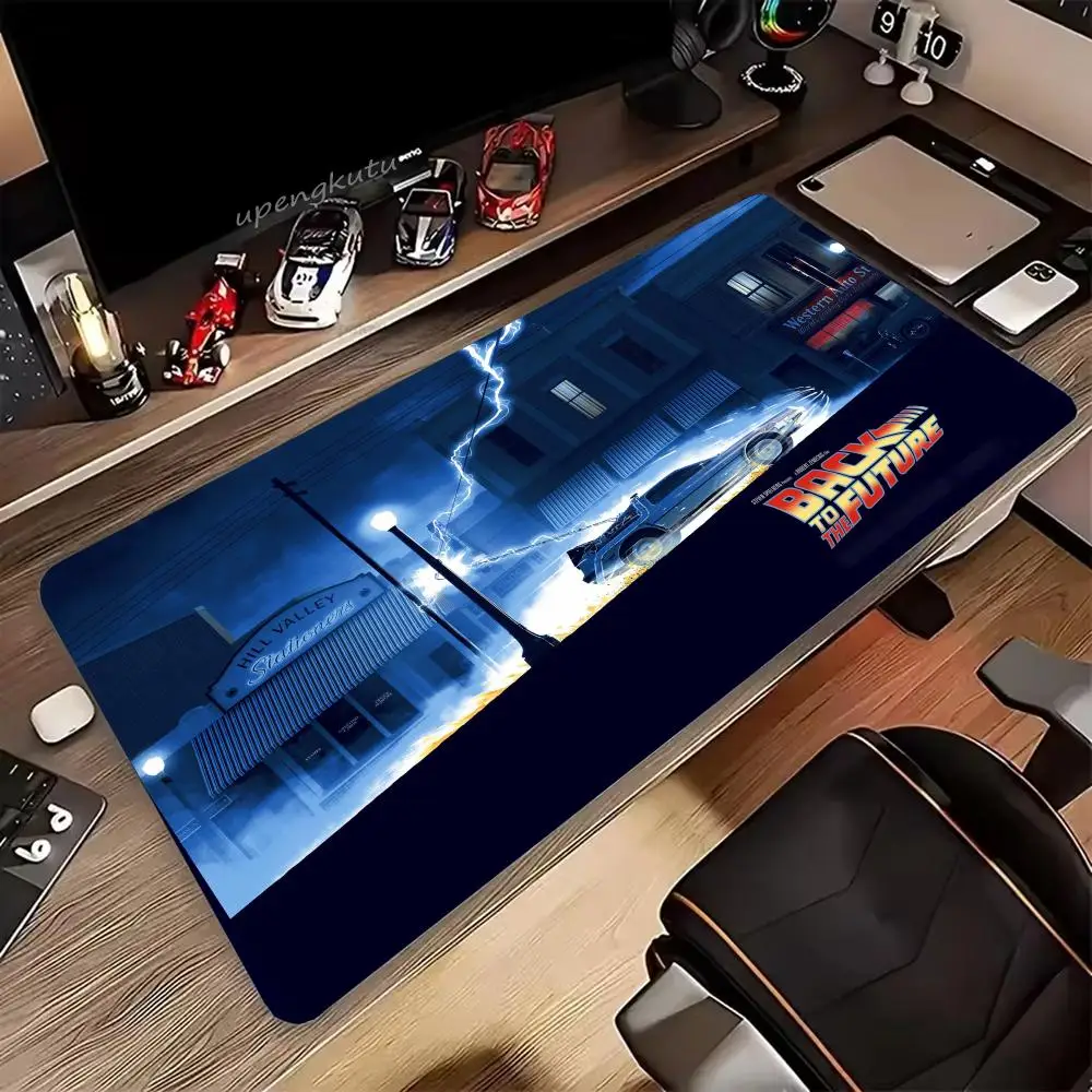 Back To The Future Large Mouse Pad 90x40cm Computer Mousepad Big Keyboard Mat Car Table Carpet Big Desk Mats Rubber Rugs
