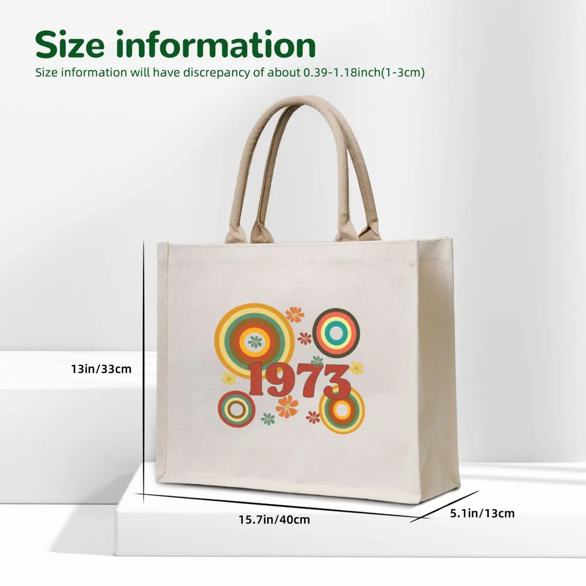 1973 Tote Bag Women's bag Lady bags hand bags tote bag canvas