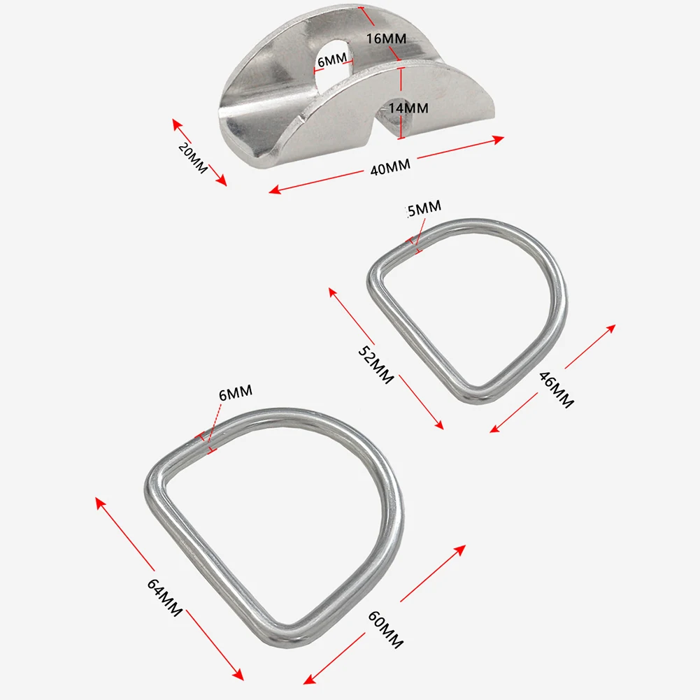 

1 шт., зажим для газового баллона для дайвинга, D-образное кольцо, 52/64 мм, боковые воздушные баллоны из нержавеющей стали, фиксированное сиденье, веерообразная прокладка, зажим