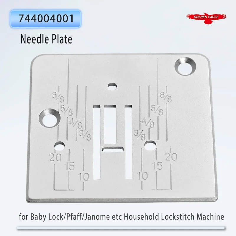 Golden Eagle Needle Plate 744004001 for Baby Lock/Pfaff/Janome etc Multi-functional Household Lockstitch Sewing Machine Parts