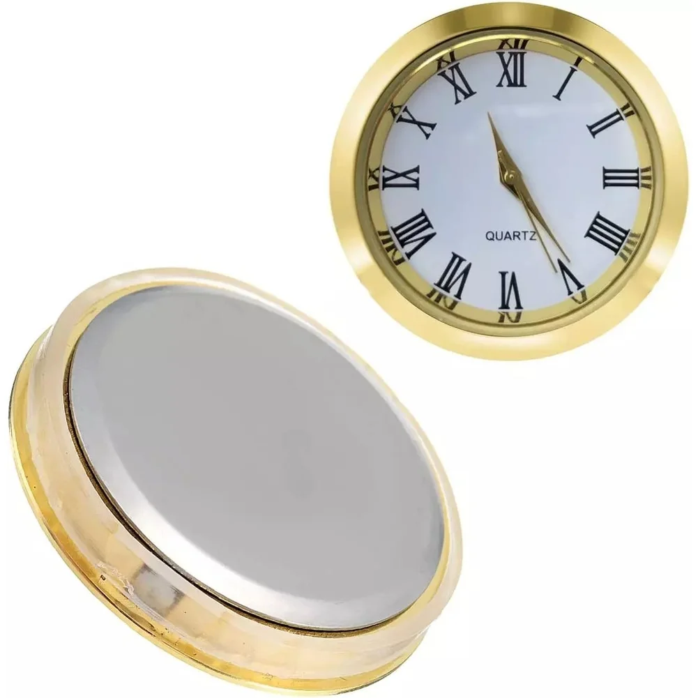 For Home Decor Projects DIY Clock Parts Quartz Clock Insert For Home And Office Use Gold Sleek Minimalist Style