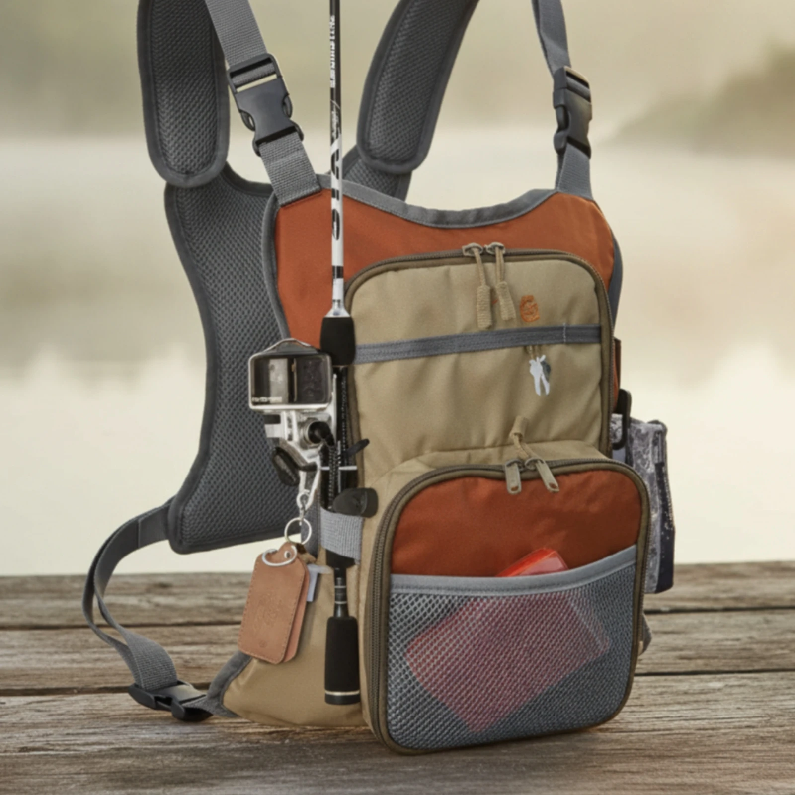 Fishing Chest Pack Compact Fis - Fishing Vest 评论和价格